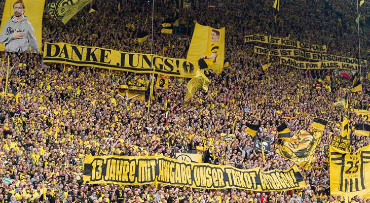  Torcida é o grande diferencial do Borussia Dortmund na busca pela vaga na UEFA Europa League!