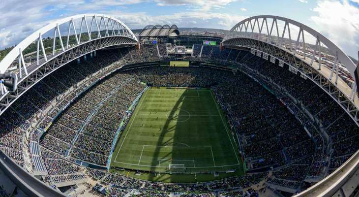 Seattle Sounders tem a melhor média de público da MLS aos domingos e aos sábados!