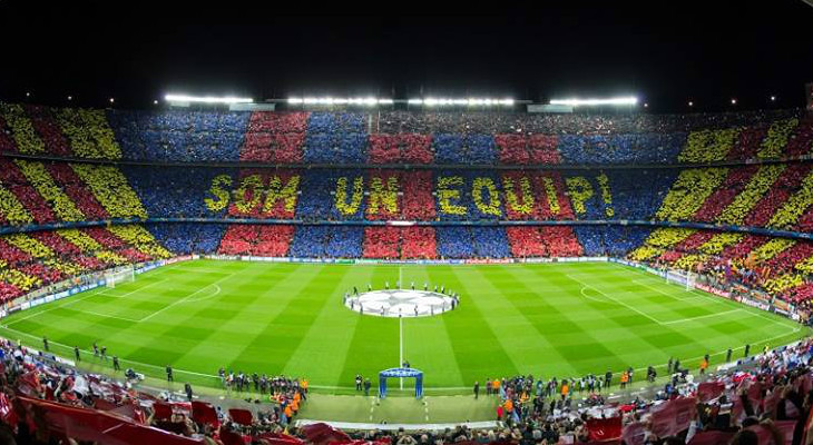  Barcelona colocou quase 100 mil torcedores no Camp Nou e passou a ter o maior público da UCL!