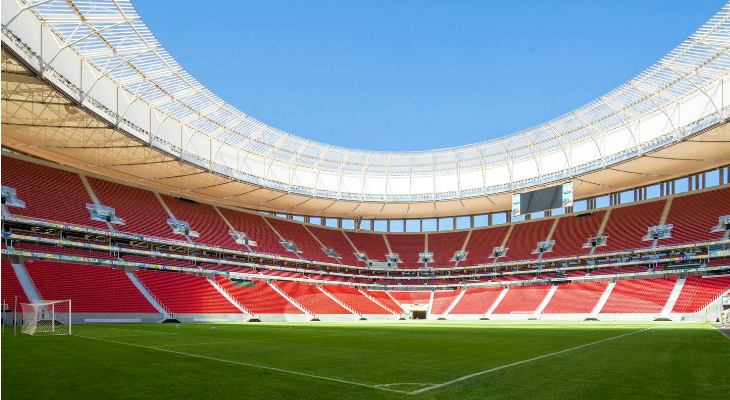  Estádio Mané Garrincha, com ou sem jogo, costuma ficar com as arquibancadas praticamente vazias!