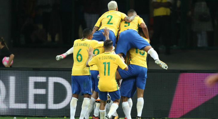  Brasil foi a primeira seleção, em campo, a garantir vaga para a Copa do Mundo da Rússia em 2018!