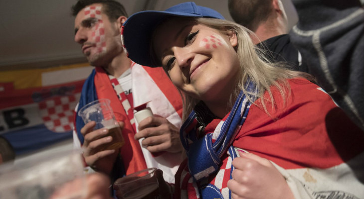  Festa croata pela quinta classificação à Copa do Mundo, sendo a segunda seguida!