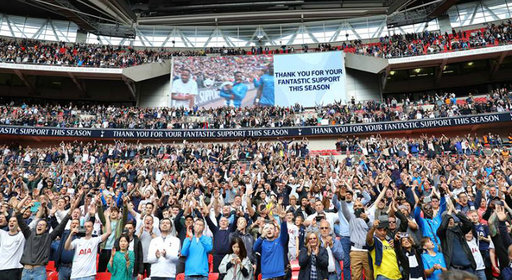  Tottenham, em Wembley, garantiu os maiores públicos e a segunda melhor média da Premier League!