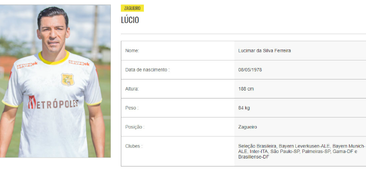  Lúcio, pentacampeão com a Seleção Brasiliense, faz parte da defesa que ainda não foi furada na temporada 2019!