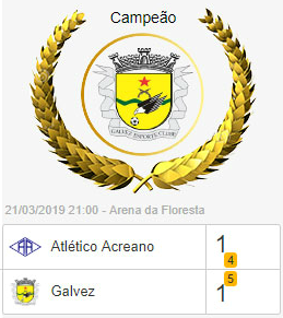  Galvez faturou o turno do Acreano e se garantiu na Série D 2020!