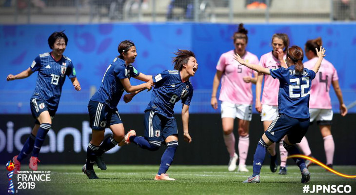  Japão superou a má estreia e venceu a Escócia pela 2ª rodada do Grupo D na Copa do Mundo Feminina!