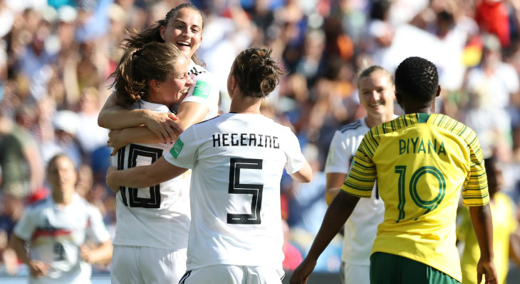  Alemanha passou fácil pela África do Sul e se classificou na liderança e com 100% na Copa do Mundo Feminina!