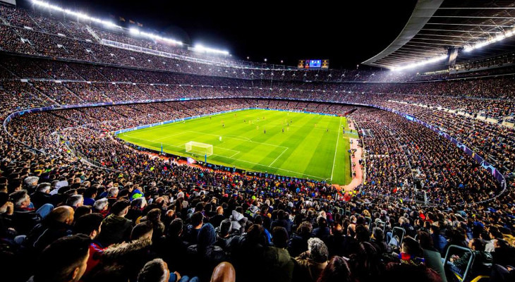  Barcelona foi líder de público da UEFA Champions League três vezes nas últimas cinco temporada!