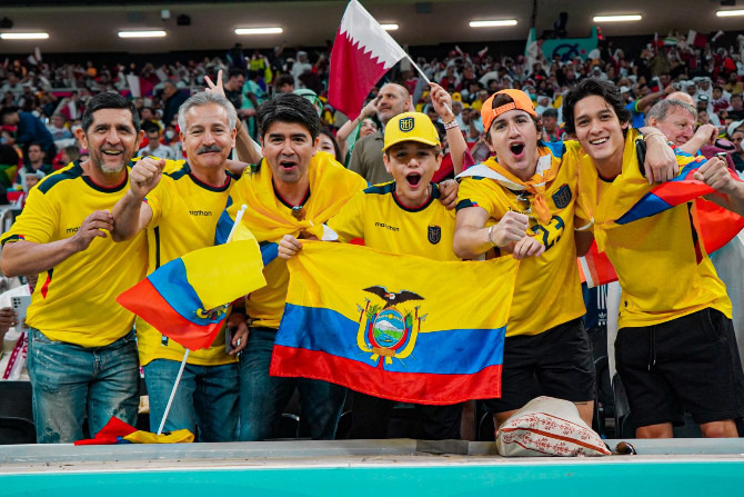  Torcida do Equador fez festa com a primeira vitória na Copa do Mundo do Qatar!