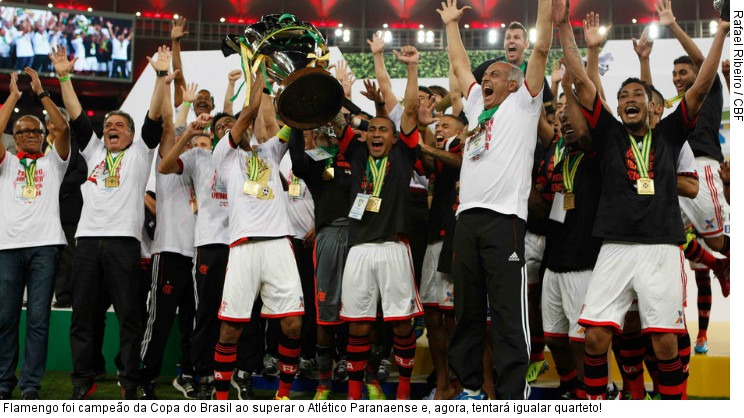  Flamengo foi campeão da Copa do Brasil ao superar o Atlético Paranaense e, agora, tentará igualar quarteto!