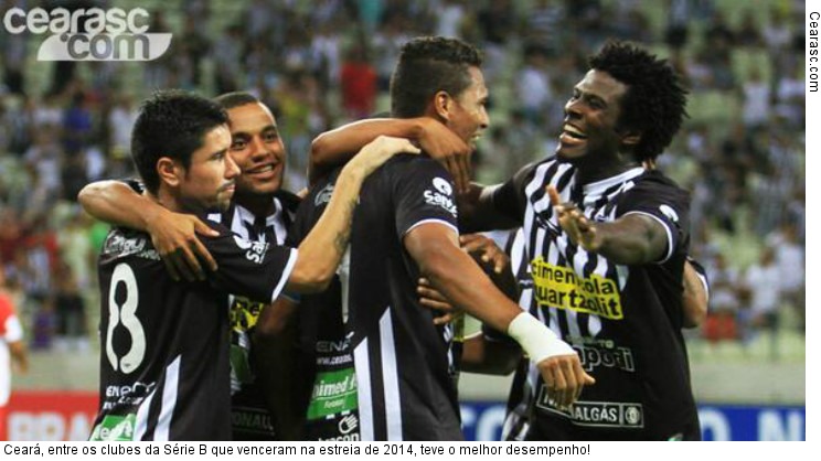  Ceará, entre os clubes da Série B que venceram na estreia de 2014, teve o melhor desempenho!