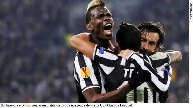  Só Juventus e Dnipro venceram diante da torcida nos jogos de ida da UEFA Europa League!