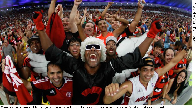  Campeão em campo, Flamengo também garantiu o título nas arquibancadas graças ao fanatismo do seu torcedor!