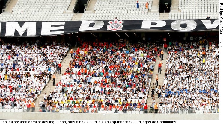  Torcida reclama do valor dos ingressos, mas ainda assim lota as arquibancadas em jogos do Corinthians!