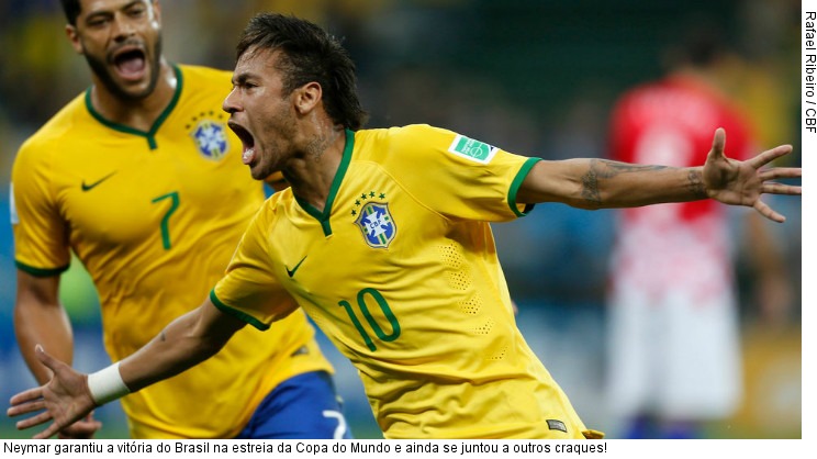  Neymar garantiu a vitória do Brasil na estreia da Copa do Mundo e ainda se juntou a outros craques!