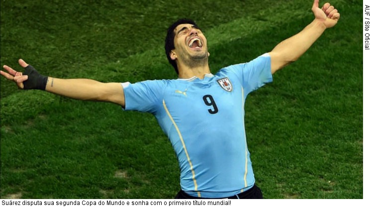  Suárez disputa sua segunda Copa do Mundo e sonha com o primeiro título mundial!