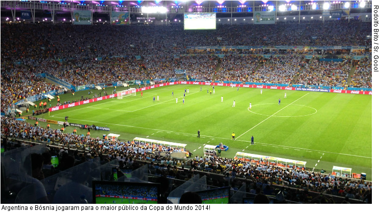  Argentina e Bósnia jogaram para o maior público da Copa do Mundo 2014!