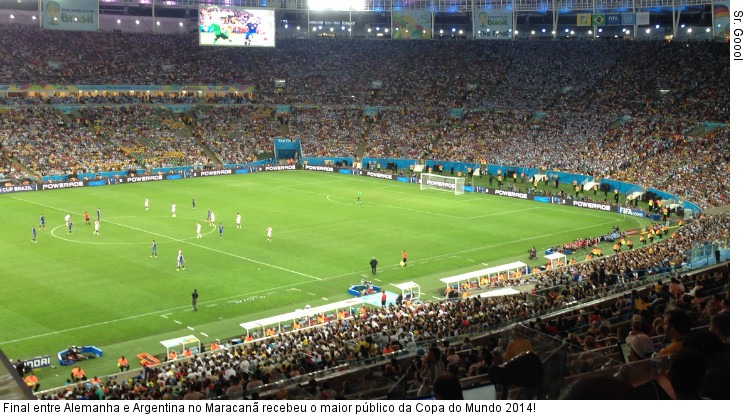  Final entre Alemanha e Argentina no Maracanã recebeu o maior público da Copa do Mundo 2014!