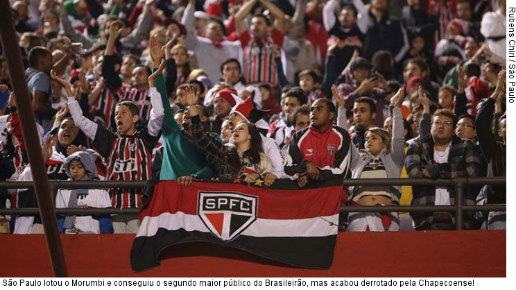  São Paulo lotou o Morumbi e conseguiu o segundo maior público do Brasileirão, mas acabou derrotado pela Chapecoense!