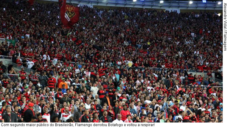 Com segundo maior público do Brasileirão, Flamengo derrotou Botafogo e voltou a respirar!