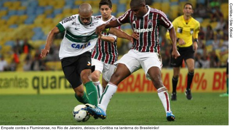  Empate contra o Fluminense, no Rio de Janeiro, deixou o Coritiba na lanterna do Brasileirão!