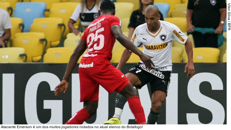  Atacante Emerson é um dos muitos jogadores rodados no atual elenco do Botafogo!