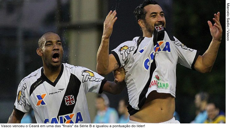  Vasco venceu o Ceará em uma das "finais" da Série B e igualou a pontuação do líder!