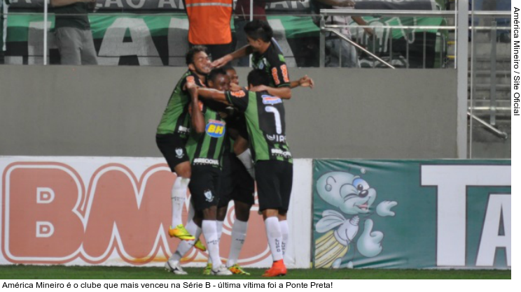  América Mineiro é o clube que mais venceu na Série B - última vítima foi a Ponte Preta!
