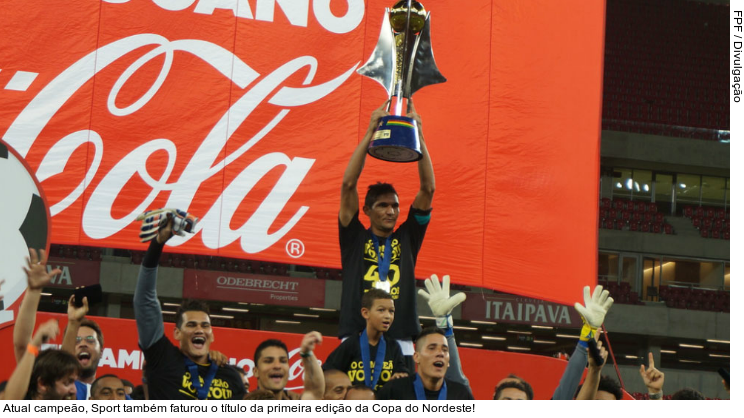  Atual campeão, Sport também faturou o título da primeira edição da Copa do Nordeste!