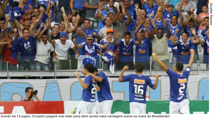  Invicto há 12 jogos, Cruzeiro pegará vice-líder para abrir ainda mais vantagem sobre os rivais do Brasileirão!