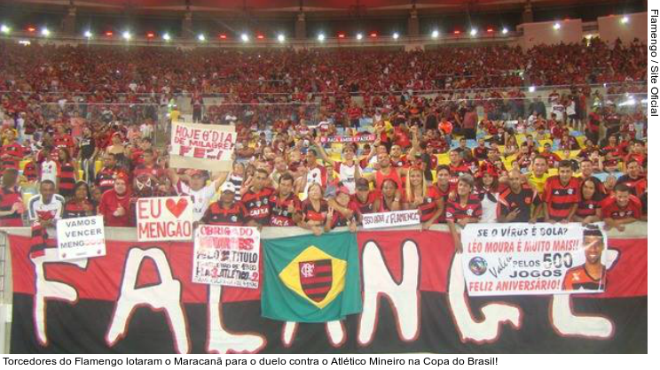  Torcedores do Flamengo lotaram o Maracanã para o duelo contra o Atlético Mineiro na Copa do Brasil!