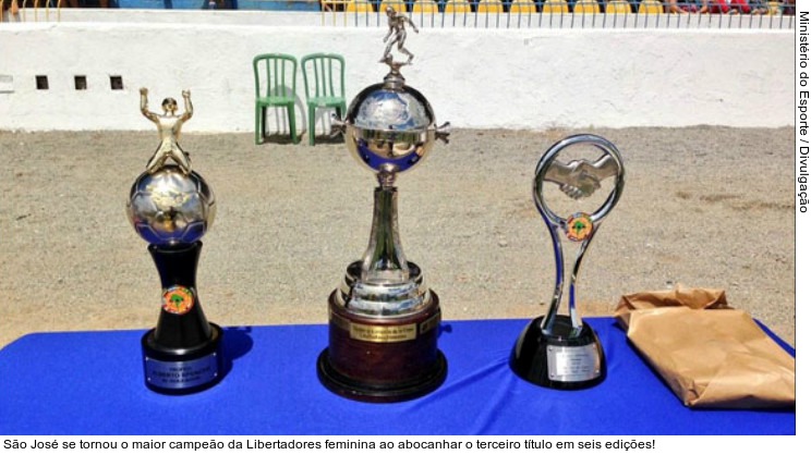  São José se tornou o maior campeão da Libertadores feminina ao abocanhar o terceiro título em seis edições!