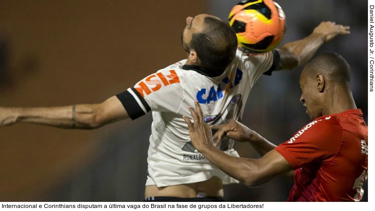  Internacional e Corinthians disputam a última vaga do Brasil na fase de grupos da Libertadores!