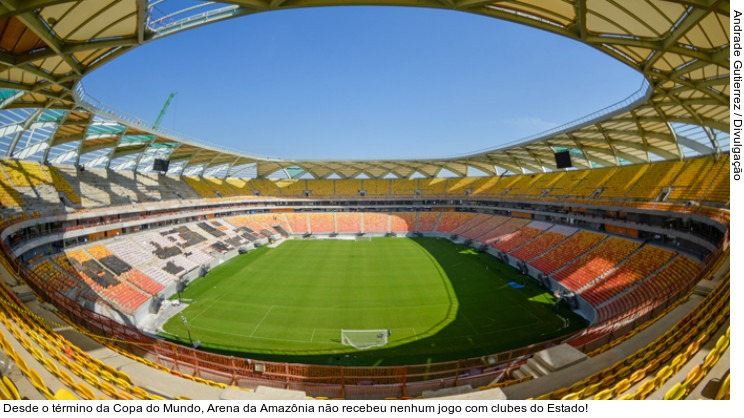  Desde o término da Copa do Mundo, Arena da Amazônia não recebeu nenhum jogo com clubes do Estado!