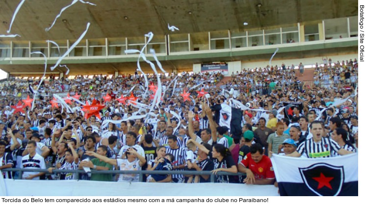  Torcida do Belo tem comparecido aos estádios mesmo com a má campanha do clube no Paraibano!