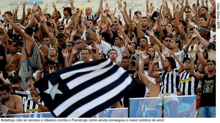  Botafogo não só venceu o clássico contra o Flamengo como ainda conseguiu o maior público do ano!