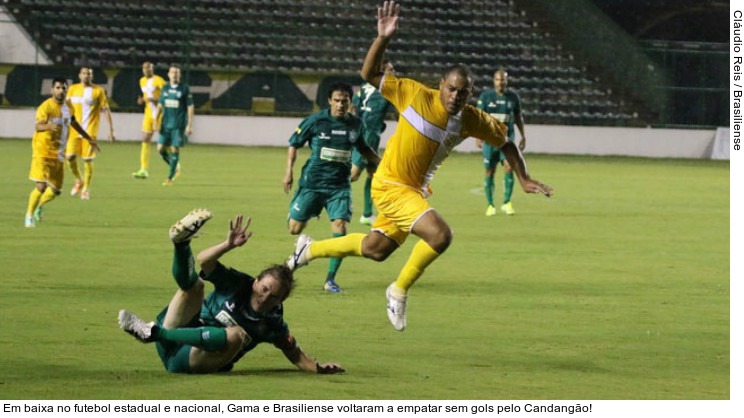  Em baixa no futebol estadual e nacional, Gama e Brasiliense voltaram a empatar sem gols pelo Candangão!