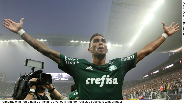  Palmeiras eliminou o rival Corinthians e voltou à final do Paulistão após sete temporadas!