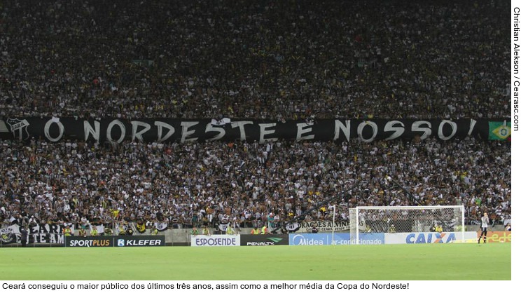  Ceará conseguiu o maior público dos últimos três anos, assim como a melhor média da Copa do Nordeste!