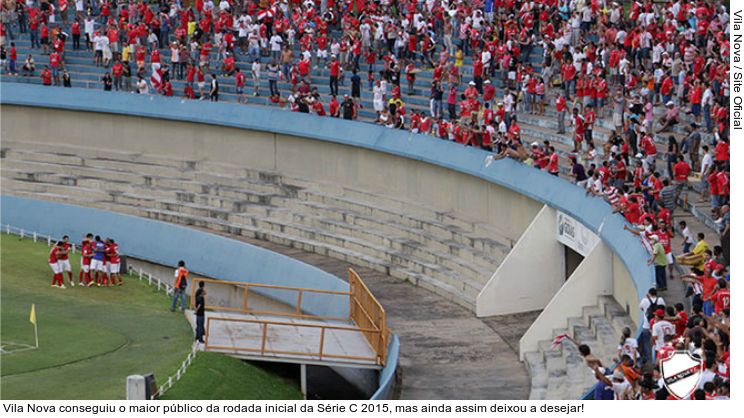  Vila Nova conseguiu o maior público da rodada inicial da Série C 2015, mas ainda assim deixou a desejar!