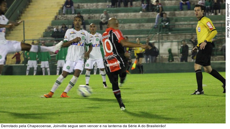  Derrotado pela Chapecoense, Joinville segue sem vencer e na lanterna da Série A do Brasileirão!