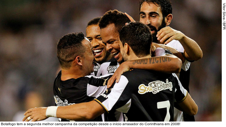  Botafogo tem a segunda melhor campanha da competição desde o início arrasador do Corinthians em 2008!