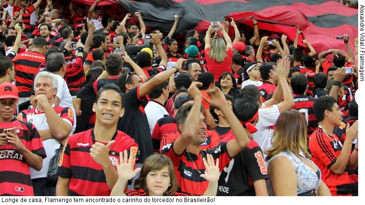  Longe de casa, Flamengo tem encontrado o carinho do torcedor no Brasileirão!