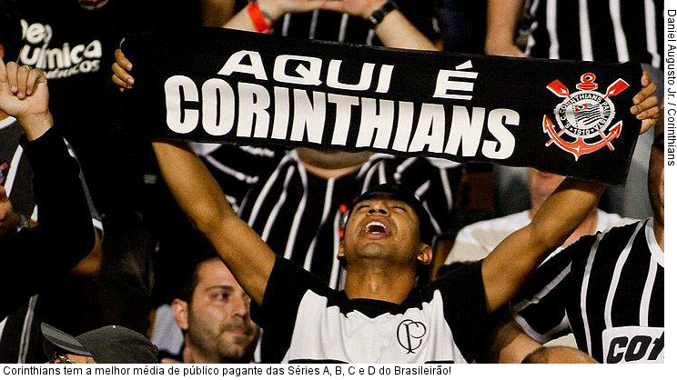  Corinthians tem a melhor média de público pagante das Séries A, B, C e D do Brasileirão!