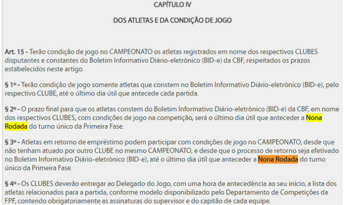  Joel Malucelli argumenta que este capítulo do regulamento do Paranaense prova que o clube fez tudo de maneira correta!