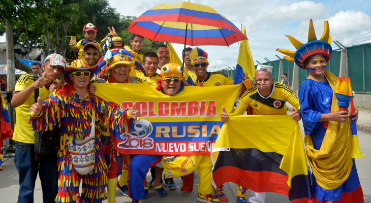  Torcida sofreu, mas fez a festa com a classificação da Colômbia para a Copa do Mundo 2018!