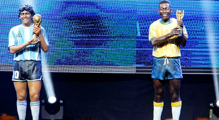  Maradona e Pelé representam muito bem Argentina e Brasil que terão vários confrontos entre seus clubes em 2018!