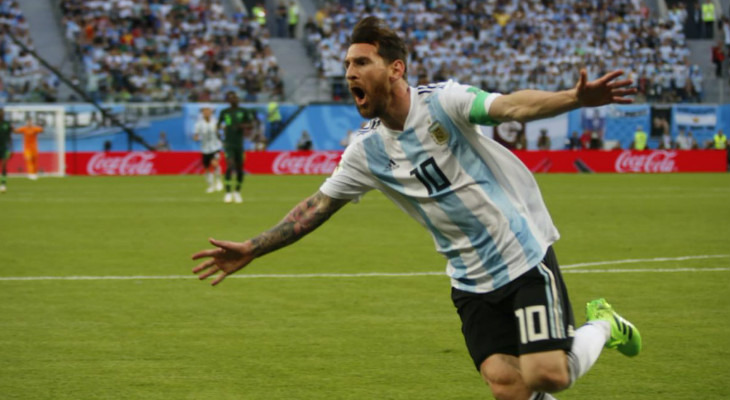  Messi abriu o placar para a sofrida vitÃ³ria que classificou a Argentina na Copa do Mundo!