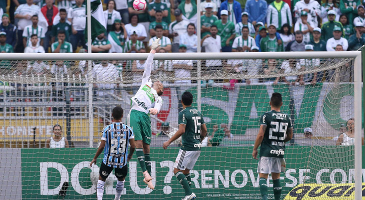  Palmeiras e Grêmio sofrem gol no Brasileirão apenas a cada 145 minutos!