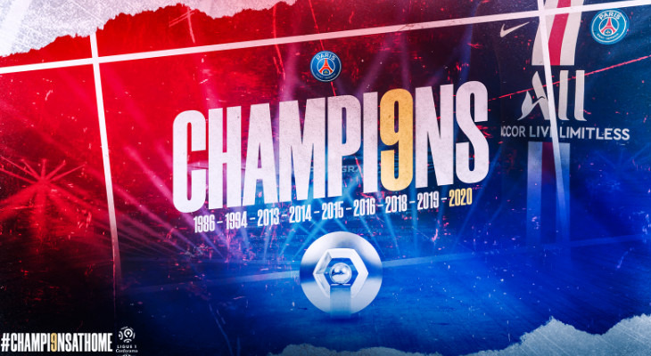  PSG foi declarado campeão após a Ligue 1 encerrar a temporada 2019/2020 por causa da COVID-19!